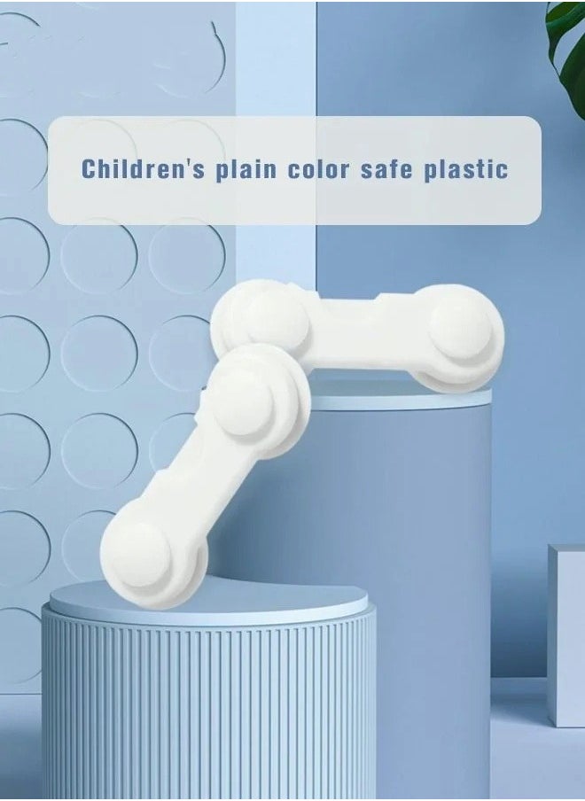 MIXDE Child Safety Strap Locks (16 Pack) Baby Locks for Cabinets and Drawers, Toilet, Fridge & More. 3M Adhesive Pads. Easy Installation, No Drilling Required, White  - Image 5