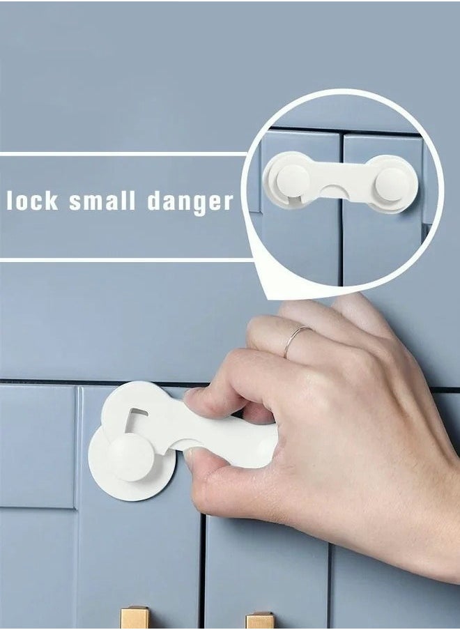 MIXDE Child Safety Strap Locks (16 Pack) Baby Locks for Cabinets and Drawers, Toilet, Fridge & More. 3M Adhesive Pads. Easy Installation, No Drilling Required, White  - Image 3