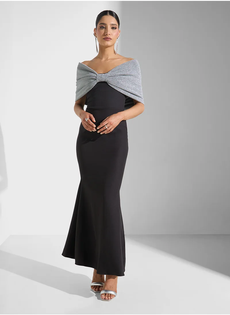 Ella Limited Edition Statement Bow Off Shoulder Dress