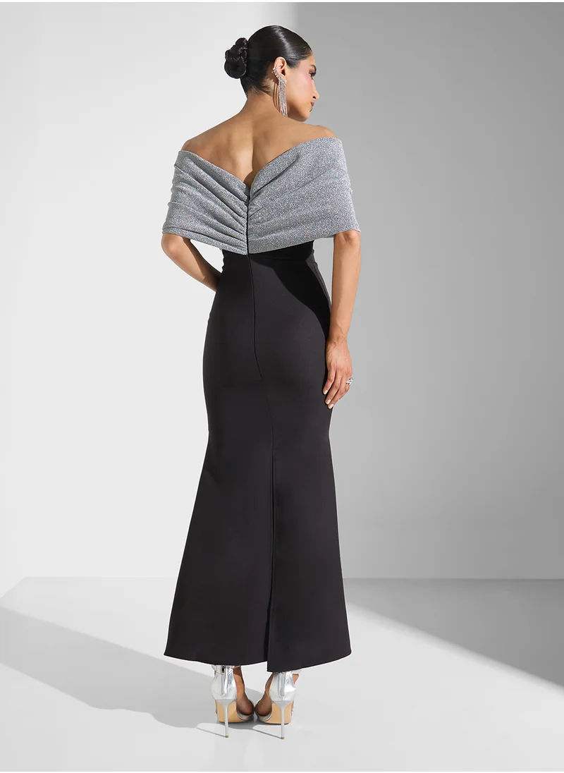 Ella Limited Edition Statement Bow Off Shoulder Dress