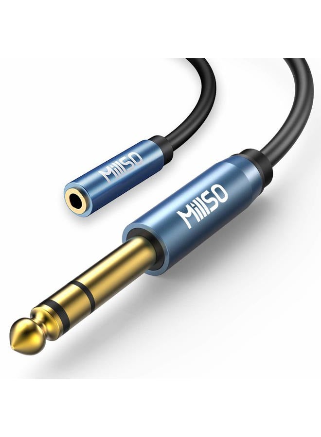 MillSO 1/4 to 3.5mm Headphone Adapter (10 Feet) TRS 6.35mm 1/4 Male to 3.5mm 1/8 Female Stereo Jack Audio Adapter for Amplifiers, Guitar Amp, Keyboard Piano, Home Theater, Headphones - Image 1