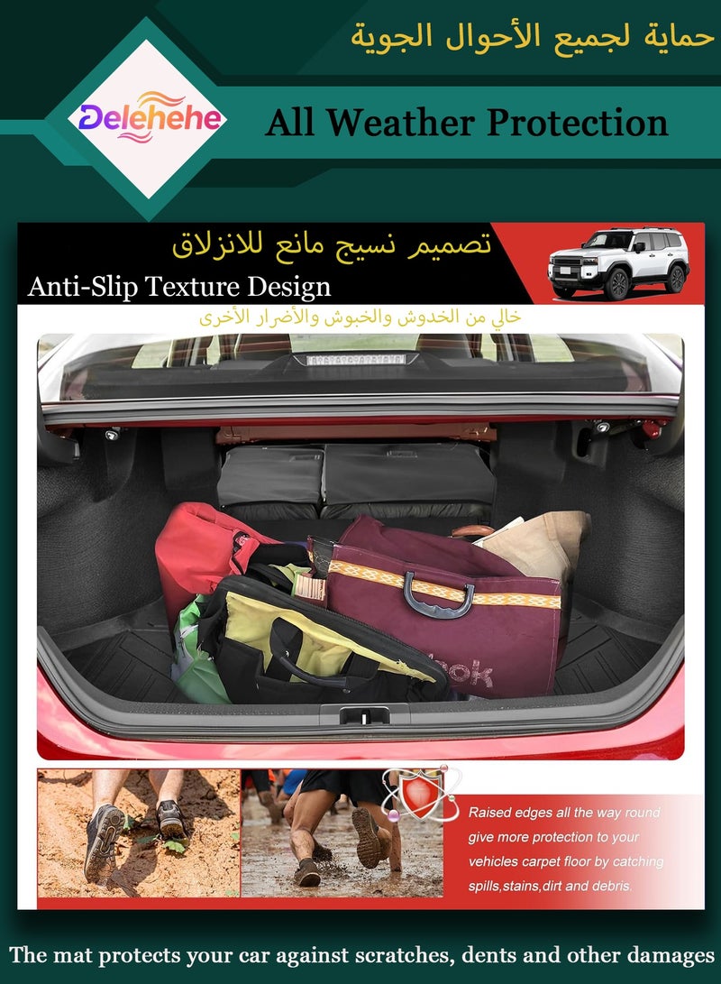 Delehehe LC300 Cargo Liner - Trunk Mat for Toyota Land Cruiser LC300 2022-2025 5-7 Seats,Custom Fit Car Trunk Mat,All Weather Cargo Mat for LC300 Accessories,100% Protection TPE - Easy-to-Wash - Image 5