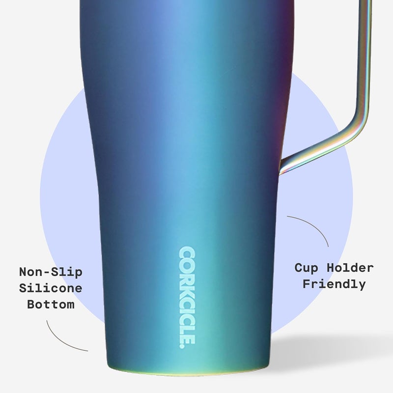 CORKCICLE Cold Cup XL Insulated Tumbler with Handle, Lid, and Straw, Dragonfly, 30 oz, Tumbler-Friendly Reusable Water Bottle Keeps Drinks Cold 12 Hours - Image 5