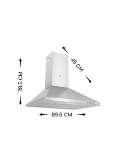 XPER Pyramidal Hood - 89.6 cm - Turkish - Steel - XPHO90PYS  - Image 4