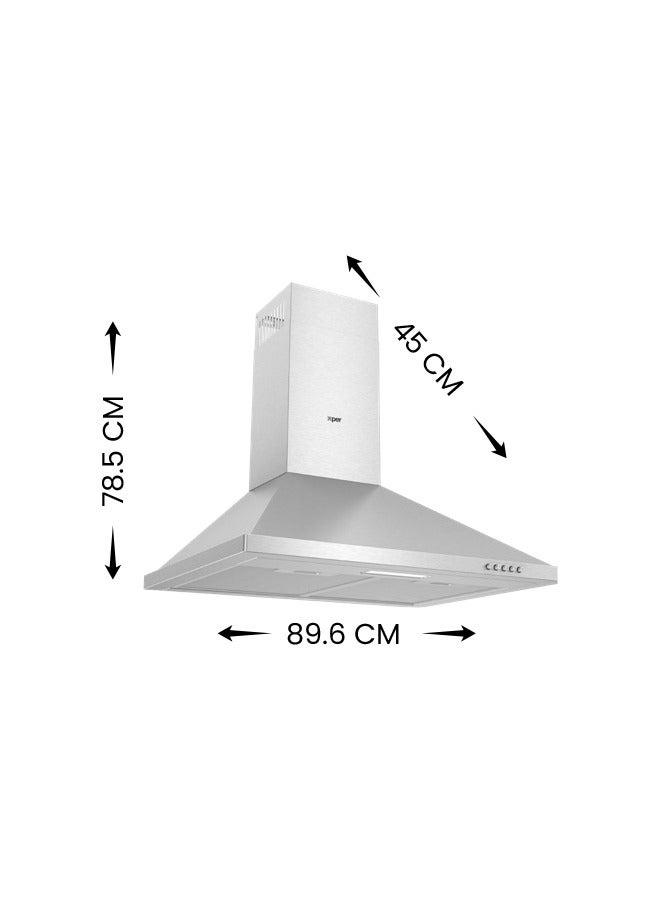 XPER Pyramidal Hood - 89.6 cm - Turkish - Steel - XPHO90PYS - Image 4