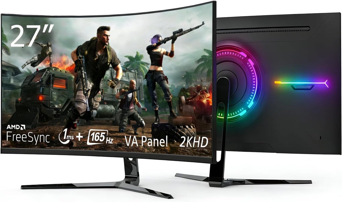 jpyxkm Jpyxkm شاشة ألعاب منحنية 27 إنش 2K QHD