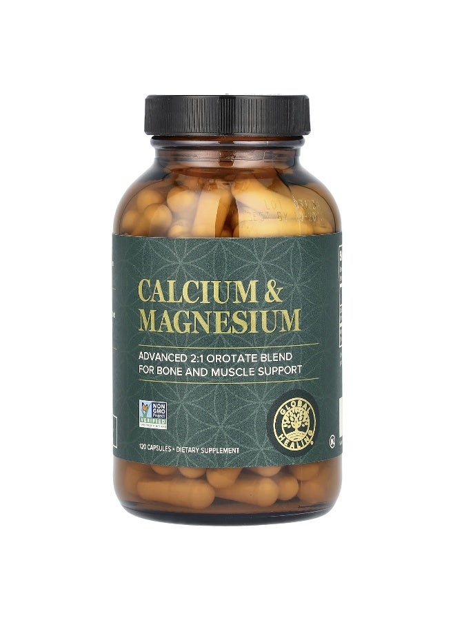 Global Healing Global Healing, Calcium & Magnesium, 120 Capsules  - Image 1