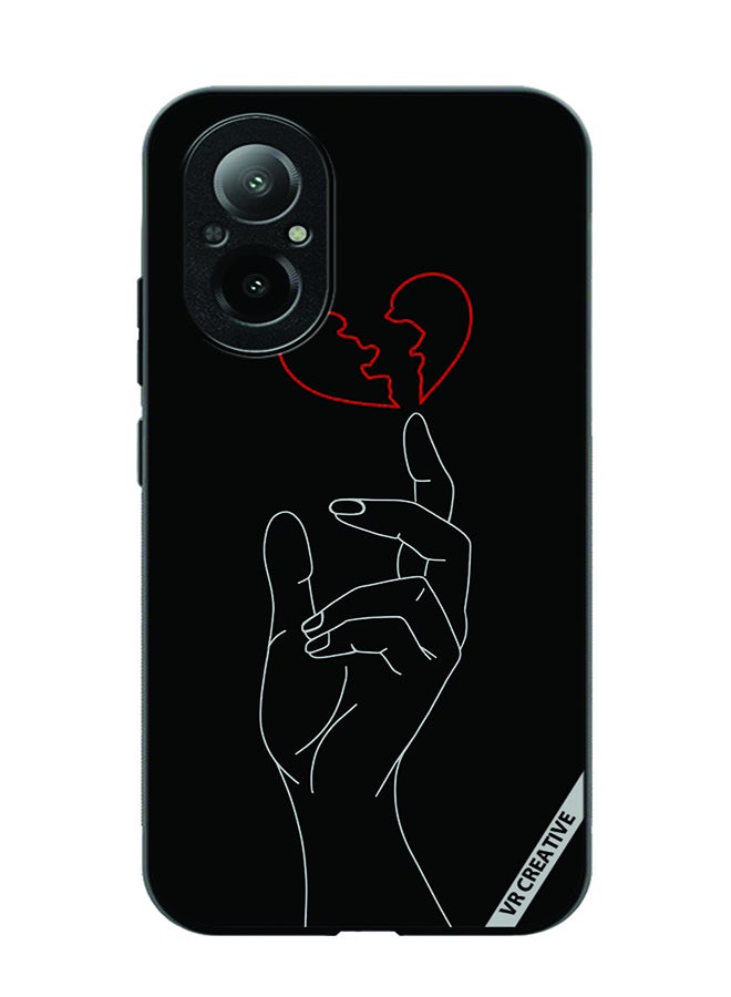 VR CREATIVE Protective Case Cover For Realme C67 4G Heart Broken Design Multicolour - Image 1