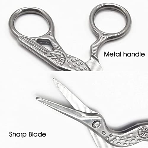 YOOHUA 6PCS Stork Scissors, Crane Design Sewing Scissors Stainless Steel Tip Dressmaker Shears DIY Tools for Embroidery, Craft, Needle Work, Art Work - Image 4