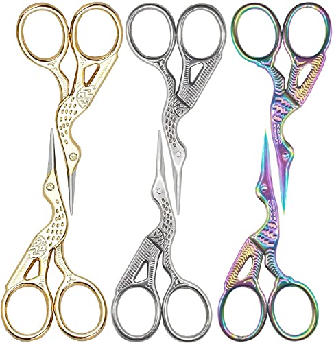 YOOHUA 6PCS Stork Scissors, Crane Design Sewing Scissors Stainless Steel Tip Dressmaker Shears DIY Tools for Embroidery, Craft, Needle Work, Art Work - Image 1