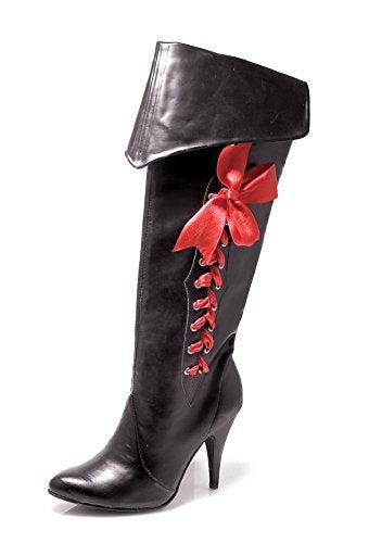 Ellie Shoes Women's 418 Pirate Boot, Black Polyurethane, 9 M US - Image 4