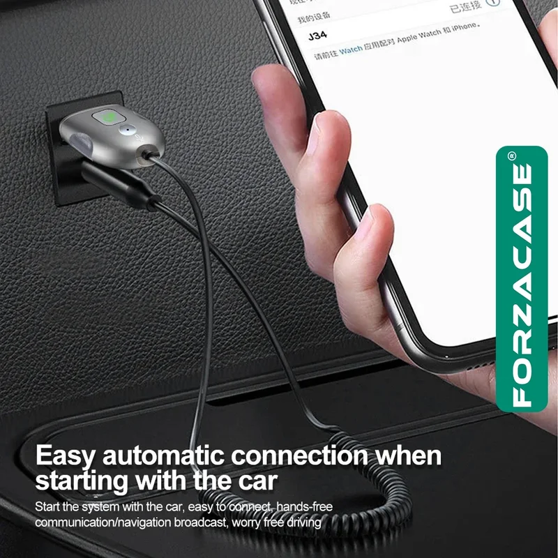 Forzacase Bluetooth 5.0 Fm Transmitter with Aux USB Input 1.2 Meters - FC697
