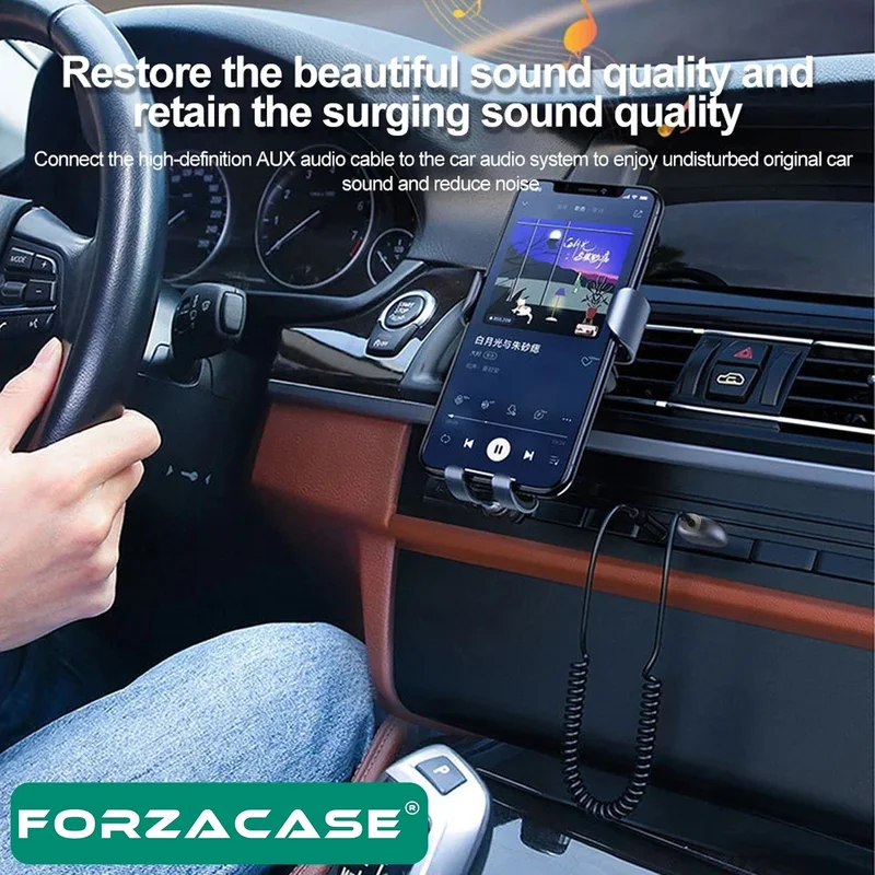 Forzacase Bluetooth 5.0 Fm Transmitter with Aux USB Input 1.2 Meters - FC697