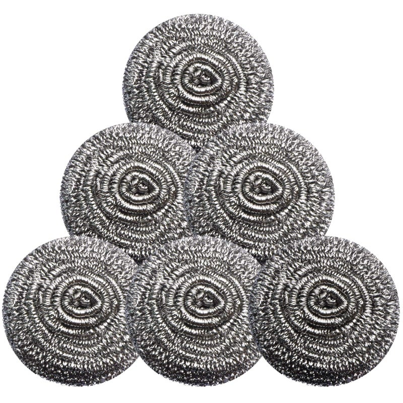 GUEICN Stainless Steel Scrubber Scrubbing Scouring Pad Sponges Clean Pot Pan and Steel Wool for Kitchen Bathroom - Image 1