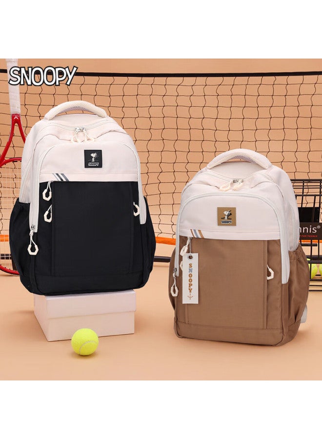Snoopy Middle School Backpack For Girls, College And High School Students, Casual Lightweight Large Capacity Backpack, Black - Image 1
