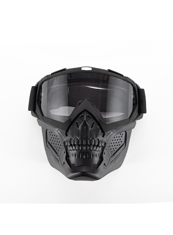 Transparent Sheet Spot Cs Tactical Skull Mouth Mask Motocross Windshield Helmet Goggles Riding Goggles