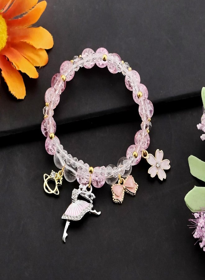 Lookray Ballerina Dance Bracelet Cute Dance Recital Bracelet Cute Ballerina Dances Beaded Bracelet Ballerina Friendship Bracelets Ballerinas Recital Jewellery Accessories Style-B - Image 2