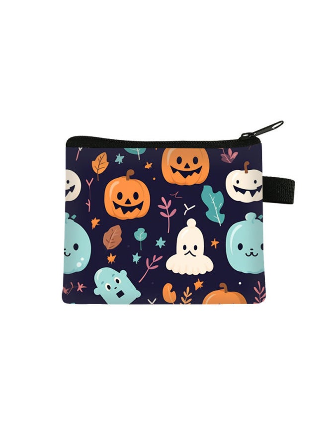 Halloween Coin Purse For Children, Cute Mini Bag With Large Capacity For Storage, Portable Key Card Holder Wallet