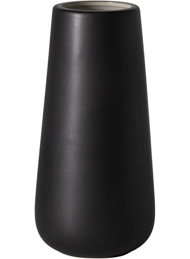 D'vine Dev Dvine Dev 8 Inch Ceramic Flower Vase Matte Finishing Minimalist Design for Home Dcor Bedroom Living Room Centerpieces Office Ebony Black VSXHE1 - Image 4