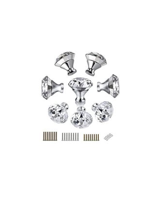 ROBUSTLINE Crystal Clear Glass Diamond Shape Drawer Knob - 8 Pcs, 30mm | Drawer Pull Handle for Cabinet, Drawer, Cupboard, Wardrobe | Home Decoration Knob - pzsku/Z09E629559D9372EEDC94Z/45/_/1660396463/94607522-4086-44e3-a257-859b74003dd5
