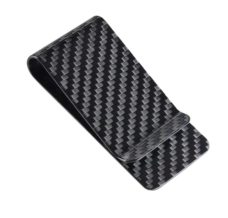 CL CARBONLIFE CL CARBONLIFE Carbon Fiber Wallet Money Clip for Cash and Credit Card, Minimalist Holder Clips for Men (Glossy Black, 2.8"x1.5")  - Image 3