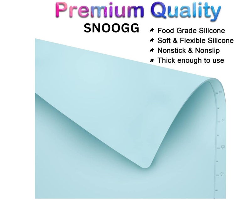 Snoogg 16 x 20 inch 51 X 41 cm Large Silicone Craft Mat for Table Silicon Art Mat with Paint Palette Color Mixing Grids Brush Holder Multifunction Silicone Painting Mat for Art Artiest - Image 5