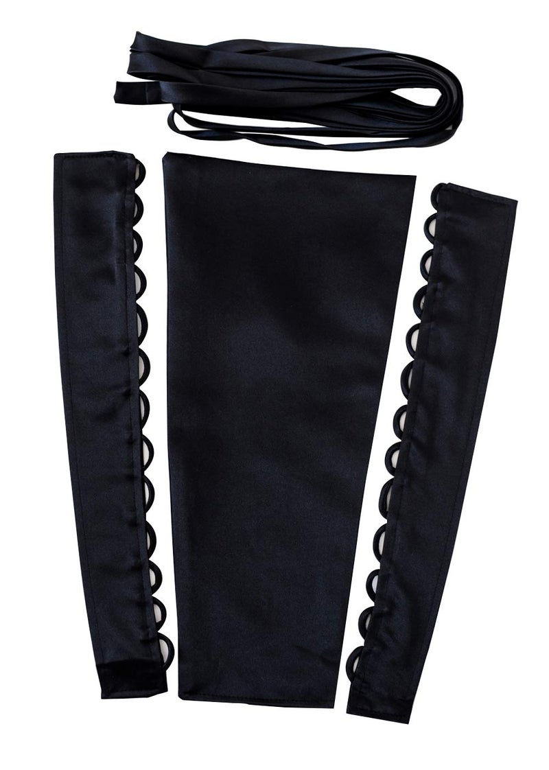 QRBTSCL Women's Wedding Dress Zipper Replacement Adjustable Fit Satin Corset Back Kit Lace up for Prom Dress Black 14 Inches - Image 1