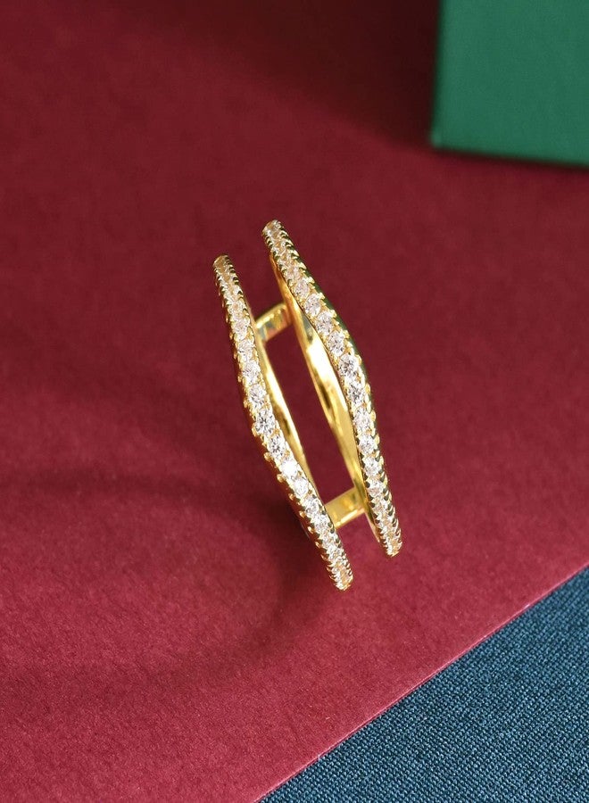 Newshe Jewellery Curved Wedding Bands for Women Cubic Zirconia Ring Enhancer Guard for Engagement Rings 925 Sterling Silver Size 7 - Image 4