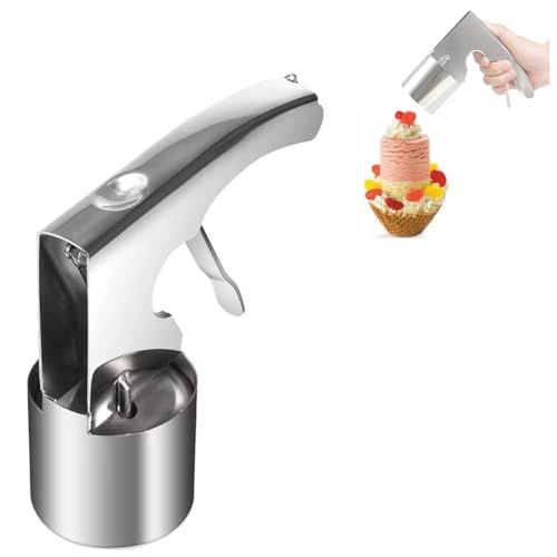 HSHQING Easy Release Trigger Ice Cream Sandwich Scoop for Big Volumes | Nostalgic Old Fashioned Ice Cream Scooper, Designed In a Classic Cylindrical Style Scoop Disher - Image 1