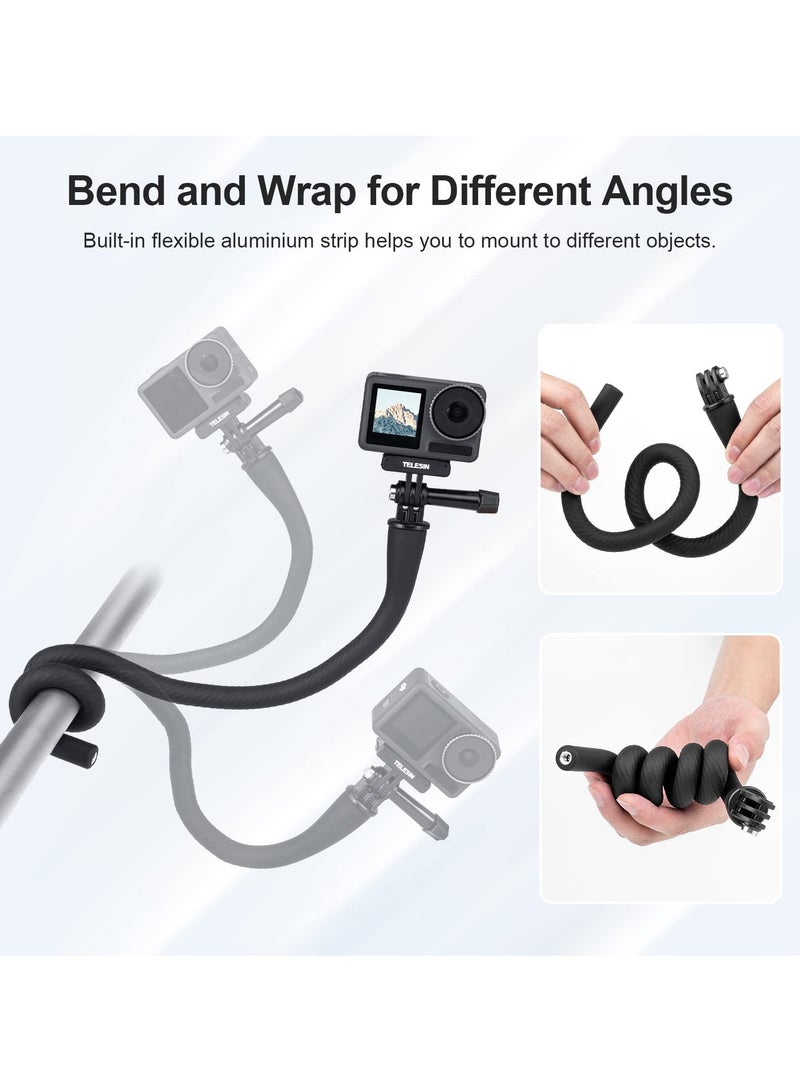 SYOSI SYOSI Long Gooseneck Flexible Clamp, Selfie Stick Extension Long Arm Gooseneck Bracket Mount Clamp for GoPro Phones Camera Tripod Stand Neck Holder for Bike Motorcycle Boat Car Desk - Image 2