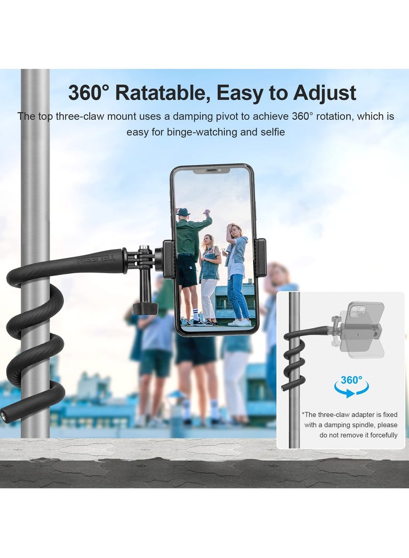 SYOSI SYOSI Long Gooseneck Flexible Clamp, Selfie Stick Extension Long Arm Gooseneck Bracket Mount Clamp for GoPro Phones Camera Tripod Stand Neck Holder for Bike Motorcycle Boat Car Desk - Image 3