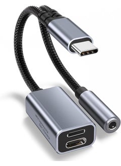 Usb C To 3.5Mm Headphone And Charger Adapter 3 In 1 Usb C To Aux Audio Jack With Usb C&Lightning Fast Charge Dongle Cable For Iphone 15 Ipad Pro Macbook Air