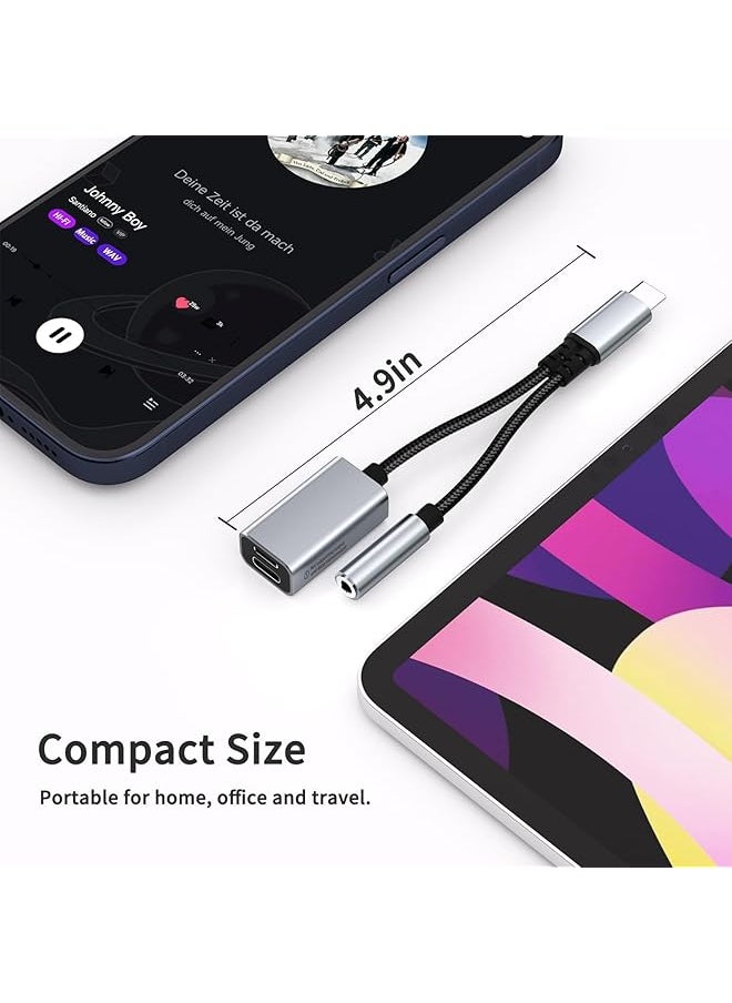 erorex - Usb C To 3.5Mm Headphone And Charger Adapter 3 In 1 Usb C To Aux Audio Jack With Usb C&Lightning Fast Charge Dongle Cable For Iphone 15 Ipad Pro Macbook Air - Image 1