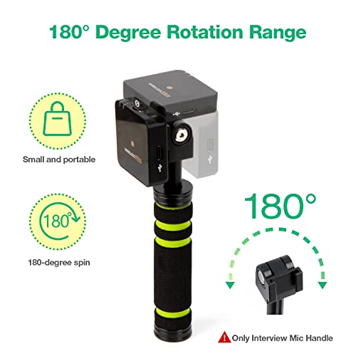 SUNMON Wireless Microphone Handle, Adapter Compatible with RODE Wireless Go and Go 2, Suitable for Interviews, Hosting, Live Streaming - Image 3