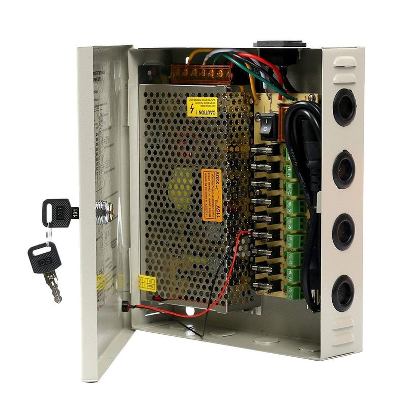 9CHANNEL DC12V DC Power Supply Distribution Box CCTV Security Surveillance Camera