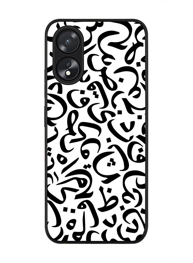 Stylizedd Rugged Black Edge case for Oppo A18 / Oppo A38, Slim fit Soft Case Flexible Rubber Edges Anti Drop TPU Gel Thin Cover - Arabian Pearls - Image 1