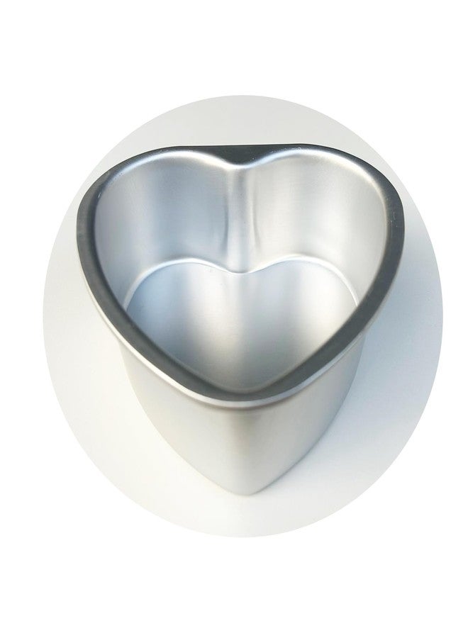 Proshopping Heart Shaped Cake Pan Set - 2 PCS Aluminum Mold With Removable Bottom, Detachable Push Pan for Cheesecake, DIY Baking - 6 Inch - Image 3