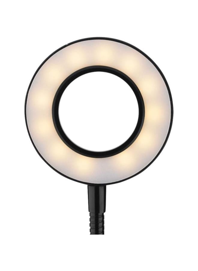 Generic Portable Selfie Ring Light, 360° Long Arm Table Desktop Clip LED Fill-in Light with Cell Phone Holder for Live Stream Makeup  - Image 4