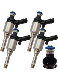 Generic Automotive-Leader  4Pieces 06H906036G 6 Hole Engine Fuel Injectors For Vw Volkswagen Cc Eos Gti Tiguan Golf Beetle Jetta Passat Cc Passat Jetta Audi A3 A4 Quattro A5 Quattro A6 Quattro Q5 Tt 06H906036  - Image 1