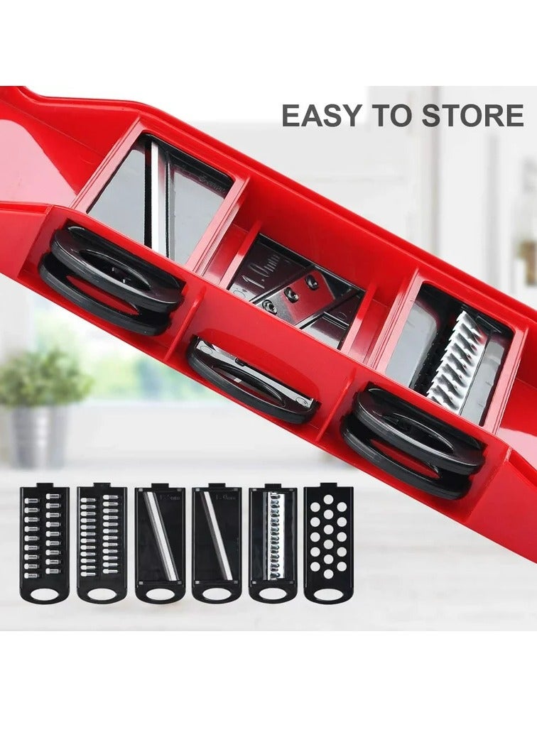 DubaiGallery Vegetable Slicer Dicer Safety Veggie Meals Cutter Hand Held Vegetable Chopper Veggie Slicer Manual Food Chopper with Container for Onion, Potato, Veggie, Fruit - Image 3