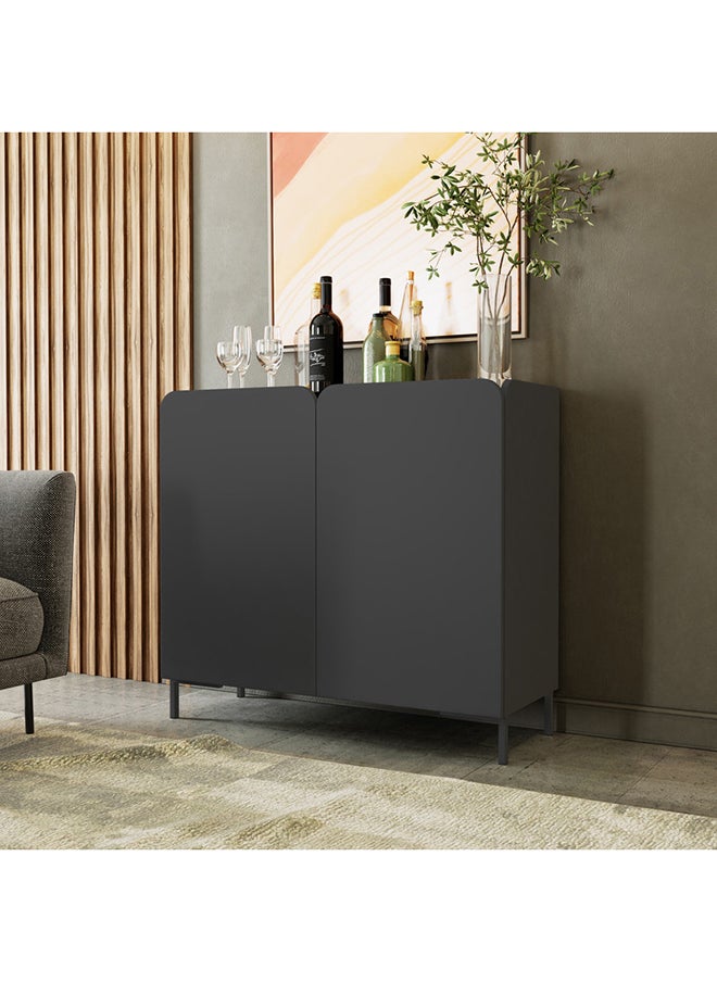 Home Box Sideboard - Mdp 15Mm Color Black 90 x 35.5 x 81 cm  - Image 1