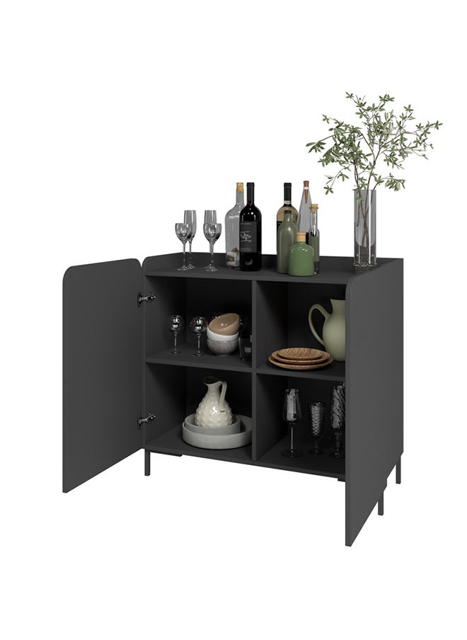 Home Box Sideboard - Mdp 15Mm Color Black 90 x 35.5 x 81 cm  - Image 2