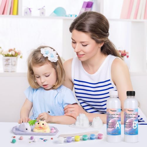 TECMIYO مجموعة TECMIYO Taba Squishy - اصنع Squishies فائقة النعومة بنفسك باستخدام سيليكون سائل AB بنسبة 1:1 - مثالي للمبتدئين - Image 5