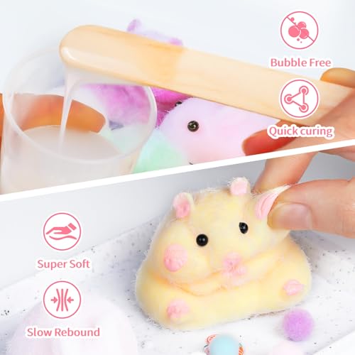 TECMIYO مجموعة TECMIYO Taba Squishy - اصنع Squishies فائقة النعومة بنفسك باستخدام سيليكون سائل AB بنسبة 1:1 - مثالي للمبتدئين - Image 4