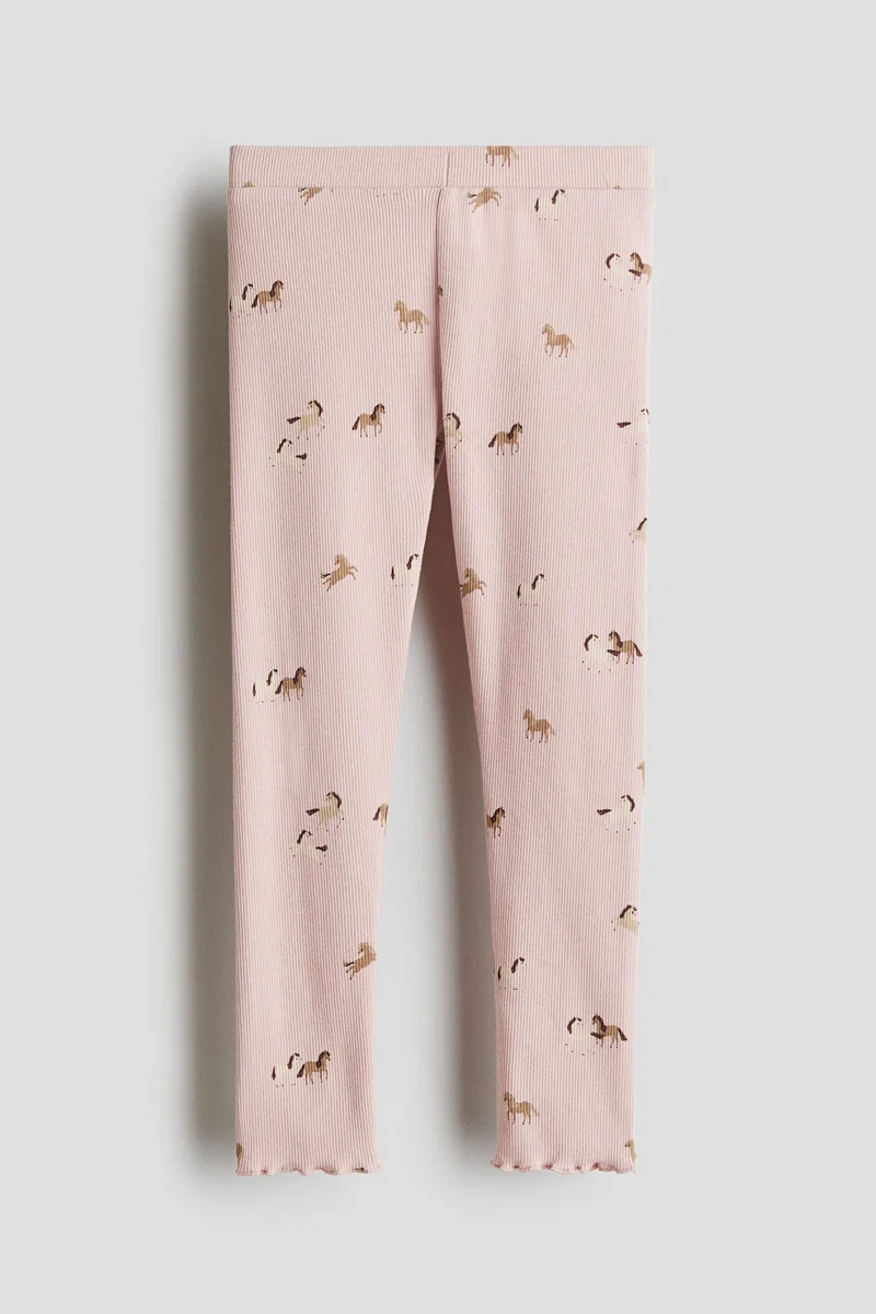 H&M Ribbed cotton leggings