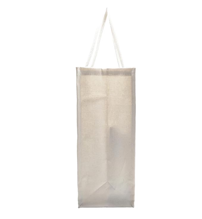 Sangra Large Cotton Canvas Reusable Bags for Travel, Grocery Shopping Bag, Multi-Purpose Bag, Sturdy Handle With Zipper Lock (20 inch X17 inch X7 Inch) (2 horses) - Image 3
