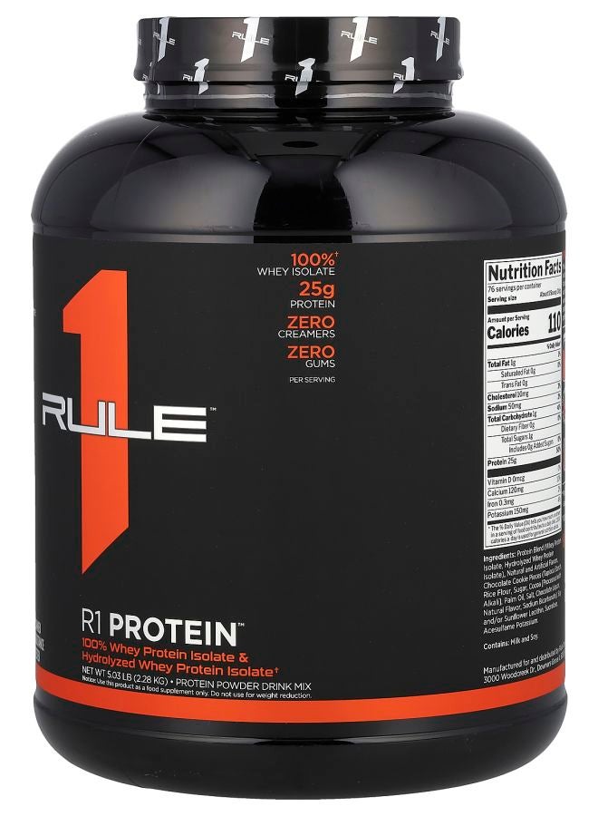 Rule One Proteins R1 Protein Powder Drink Mix Cookies & Creme 5.03 lb (2.28 kg) - Image 2