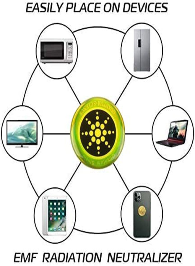 Excefore ملصقات حماية الهاتف المحمول 5G EMF، 6 قطع، ملصقات حماية من الإشعاع 5G، محايدات الإشعاع، حماية فعالة بنسبة 98%، الهواتف الذكية، أجهزة الكمبيوتر المحمولة، الأجهزة اللوحية، شاشات التلفزيون، جميع الأجهزة (ذهبي) - Image 4