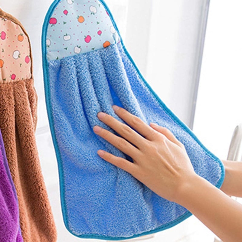 DHYANI DHYANI wash Basin Hanging Towel Microfiber Wash Basin Hanging Hand Kitchen Towel Napkin with Ties (Pack of 2) - Image 5
