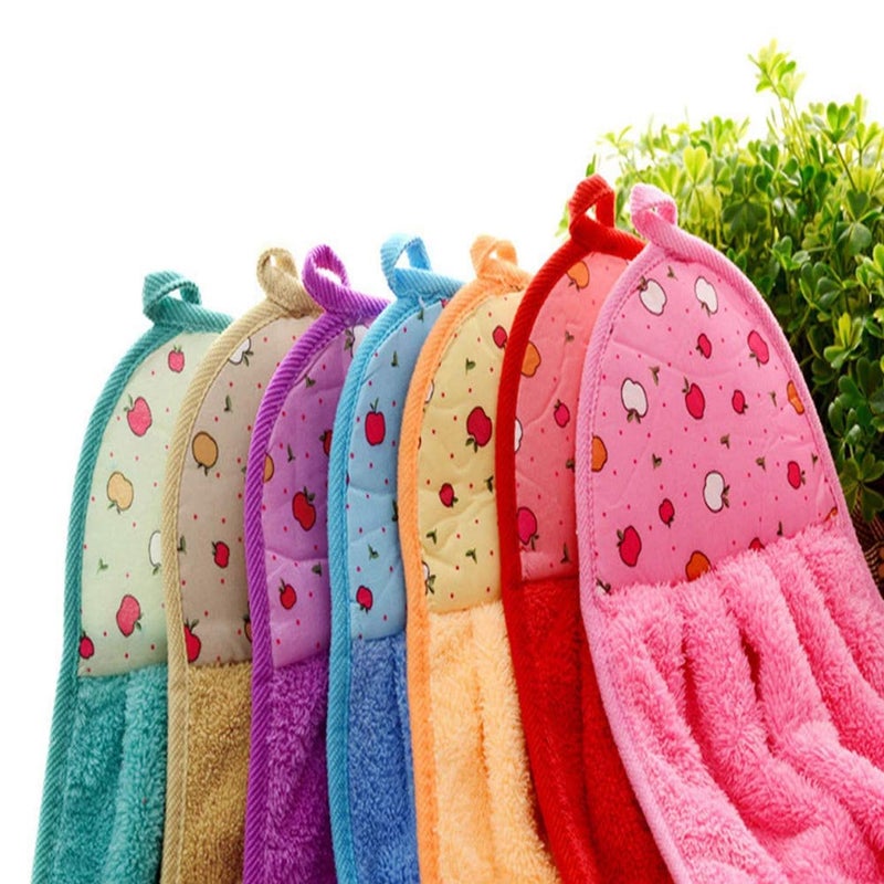 DHYANI DHYANI wash Basin Hanging Towel Microfiber Wash Basin Hanging Hand Kitchen Towel Napkin with Ties (Pack of 2) - Image 3